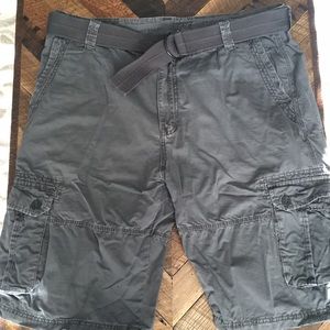 “Buckle Black” Cargo Shorts in dark grey